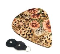 Plettri per chitarra leopardata a righe, 6 pezzi, stampa fronte/retro, adatti per chitarre acustiche, elettriche e bassi, tra cui 0,46 mm, 0,71 mm, 0,96 mm