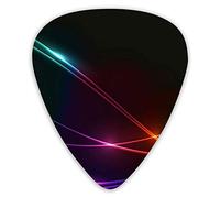 Plettri per chitarra Linee colorate al neon Plettri per chitarra premium 12 pezzi Plettri per ukulele inclusi 0,46 mm 0,71 mm 0,96 mm