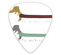 Plettri per chitarra Long Sausage Dogs Art Plettri per chitarra 12 pezzi Plettri per ukulele inclusi 0,46 mm 0,71 mm 0,96 mm