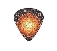 Plettri per chitarra Magic Pentagram Circle Zodiacs Sign Dark Guitar Plettro per chitarra elettrica per gli amanti della chitarra acustica Gift 12 Pack con scatola