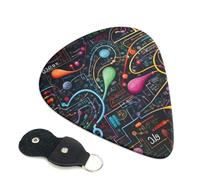 Plettri per chitarra matematica e fisica, 6 plettri per chitarra, stampa su entrambi i lati, per chitarra acustica, basso, ukulele, chitarra elettrica (0,46 mm, 0,71 mm, 0,96 mm)