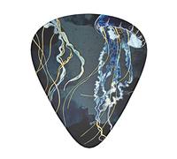 Plettri per chitarra Medusa blu e oro Ukulele Basso Chitarre acustiche elettriche Sottile Medio Pesante Confezione da 12 (0,46/0,71/0,96 mm)