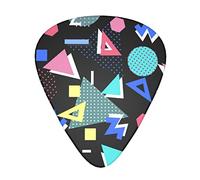 Plettri per chitarra Memphis retrò anni '80 neri Include regalo per chitarra sottile medio e pesante Calibro unico per basso elettrico Chitarre acustiche Ukulele (12 pezzi)