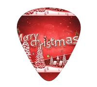Plettri per chitarra Merry Christmas, plettri per chitarra e basso, con scatola portaoggetti, confezione da 12 pezzi, include calibri sottili, medi e pesanti