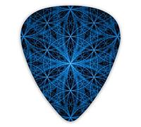Plettri per chitarra Modelli di geometria sacra Plettri per basso premium per chitarre elettriche e basso con tre dimensioni (confezione da 12)