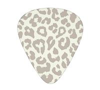 Plettri per chitarra modello marrone stampato leopardo confezione da 12 plettri per basso elettrico acustico Ukelele