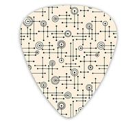 Plettri per chitarra modello moderno senza cuciture Mid Century 12 confezioni - Plettri per chitarra di varietà Plettri sottili, medi, pesanti 0 .46/0,71/0,96 mm