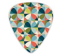 Plettri per chitarra Motivo geometrico senza cuciture nei colori moderni della metà del secolo Plettri premium Sampler 12 confezioni - Plettri per chitarra di varietà Plettri