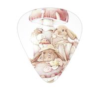 Plettri per chitarra Mushroom Rabbit 12 pezzi, plettri acustici essenziali spessi e sottili per studenti 0,46 0,96 0,71 M