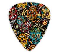 Plettri per chitarra New Mexican Sugar Skulls Plettri per basso premium per chitarra elettrica e basso con tre dimensioni (confezione da 12)