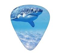Plettri per chitarra Ocean Sharks Stampati Ukulele Basso Elettrico Chitarre acustiche Sottile Medio Pesante Confezione da 12 (0,46/0,71/0,96 mm)
