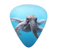 Plettri per chitarra Octopus in the Sea in formato sottile, medio e spesso, set da 12 pezzi, adatto per chitarra elettrica e vari strumenti