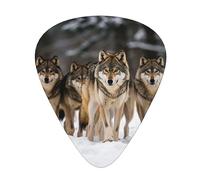 Plettri per chitarra Pack Of Wolves Stampa Confezione da 12 plettri per chitarra basso elettrico acustico Ukelele