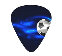 Plettri per chitarra, pallone da calcio in fiamme per chitarra acustica, chitarra elettrica, basso, ukulele tre dimensioni (confezione da 12)