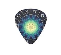 Plettri per chitarra Pentagram Magic Circle Zodiacs Sign Black Guitar Plettro per chitarra elettrica per gli amanti della chitarra acustica Gift 12 Pack con scatola