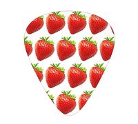 Plettri per chitarra, per chitarra acustica, chitarra elettrica, basso, ukulele tre dimensioni (confezione da 12) stampa clipart fragola