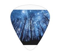 Plettri per chitarra, per chitarra acustica, chitarra elettrica, basso, ukulele tre dimensioni (confezione da 12) stampa cielo notturno