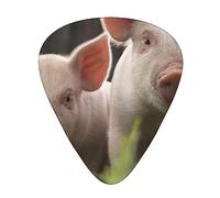 Plettri per chitarra, per chitarra acustica, chitarra elettrica, basso, ukulele tre dimensioni (confezione da 12) simpatico maiale stampato