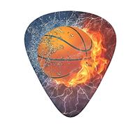Plettri per chitarra, per chitarra acustica, chitarra elettrica, basso, ukulele tre dimensioni (confezione da 12) fiamme da basket e gocce d'acqua
