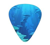 Plettri per chitarra, per chitarra acustica, chitarra elettrica, basso, ukulele tre dimensioni (confezione da 12) Underwater World