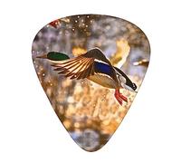 Plettri per chitarra, per chitarra acustica, chitarra elettrica, basso, ukulele tre dimensioni (confezione da 12) Mallard Sunset Print