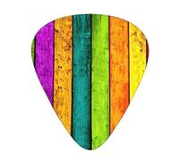 Plettri per chitarra, per chitarra acustica, chitarra elettrica, basso, ukulele, tre dimensioni (confezione da 12), tavola a sette colori stampata