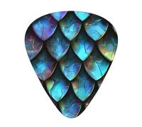 Plettri per chitarra personalizzati con motivo a squame di drago magico in 3D, 12 pezzi, in una scatola, il plettro rende il suono chiaro, ukulele, basso elettrico (0,46 0,71 0,96 mm)