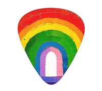 Plettri per chitarra personalizzati con stampa arcobaleno, 12 pezzi in una scatola, il plettro rende il suono chiaro, ukulele, basso elettrico (0,46 0,71 0,96 mm)