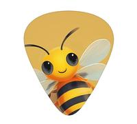 Plettri per chitarra personalizzati con stampa di un simpatico animale giallo ape, 12 pezzi in una scatola, il plettro rende il suono chiaro, ukulele, basso elettrico (0,46 0,71 0,96 mm)