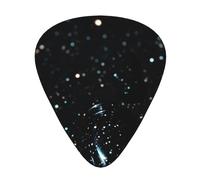 Plettri per chitarra personalizzati con stampa glitterata nera, 12 pezzi in una scatola, il plettro rende il suono chiaro, ukulele, basso elettrico (0,46 0,71 0,96 mm)