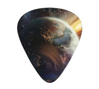 Plettri per chitarra personalizzati con stampa "Universo Pianeta", 12 pezzi in una scatola, il plettro rende il suono chiaro, ukulele, basso elettrico (0,46 0,71 0,96 mm)