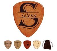 Plettri per chitarra personalizzati, plettri individuali che si inseriscono nel porta plettri, plettri per chitarra acustica (legno di rosa)