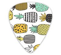 Plettri per chitarra Pineapple Geometric Premium Plettri per chitarra 12 pezzi Plettri per ukulele inclusi 0,46 mm 0,71 mm 0,96 mm
