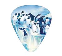 Plettri per chitarra Pinguini su Iceberg Stampa Ukulele Basso Chitarre acustiche elettriche Sottile Medio Pesante Confezione da 12 (0,46/0,71/0,96 mm)