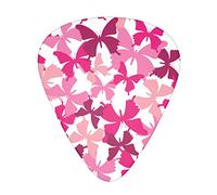 Plettri per chitarra Pink Butterfly Cancer Confezione da 12, include calibri sottili, medi e pesanti 3 misure per plettri elettrici per chitarra acustica
