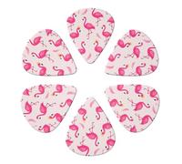 Plettri per chitarra Pink Flamingo Crown, confezione da 6, sottili, medi e pesanti, per chitarra acustica, elettrica, ukulele, basso, 0,96 mm