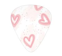 Plettri per chitarra Pink Heart 12 pezzi, plettri acustici essenziali spessi e sottili per studenti 0,46 0,96 0,71 M