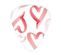 Plettri per chitarra Pink-Heart 12 pezzi, plettri acustici essenziali spessi e sottili per studenti 0,46 0,96 0,71 M