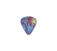 Plettri per chitarra Piume di pavone colorate Plettri per basso premium per chitarra elettrica e basso con tre dimensioni (confezione da 12)