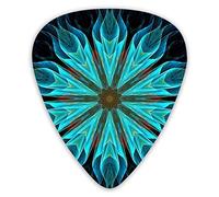 Plettri per chitarra Plettri per ukulele con fiori astratti blu 12 pezzi inclusi 0,46 mm 0,71 mm 0,96 mm