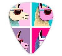 Plettri per chitarra Pop Art Funny Llama Premium Plettri per chitarra 12 pezzi Plettri per ukulele inclusi 0,46 mm 0,71 mm 0,96 mm