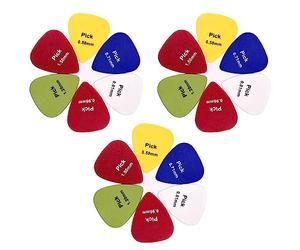 Plettri per Chitarra, Prestazioni Migliori Colori Brillanti Bordi Arrotondati, Set ABS 100 Pezzi, Spessore 0,58-1,5 Mm for Chitarristi Professionisti Principianti Live Studio