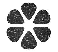 Plettri per chitarra professionali 351 Shape Marble Texture, confezione da 6 palette in celluloide per tutte le chitarre e mandolini, set leggero-medio-pesante