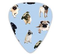 Plettri per chitarra Pug Dog Cute Love Pattern Plettri per basso premium per chitarra elettrica e basso con tre dimensioni (confezione da 12)
