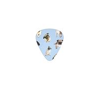 Plettri per chitarra Pug Dog Cute Love Pattern Plettri per basso premium per chitarra elettrica e basso con tre dimensioni (confezione da 12)