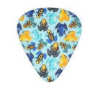 Plettri per chitarra rane tropicali colorate Plettri medi Confezione da 12 con scatola Set regalo speciale per plettri per chitarra per chitarrista