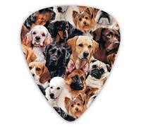 Plettri per chitarra Razze di cani Packed Dogs Plettri per basso premium neri per chitarre elettriche e basso con tre misure (confezione da 12)
