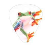 Plettri per chitarra Red Eyed Monkey Tree Frog Set da 12 pezzi per chitarra acustica, chitarra elettrica, contrabbasso, ukulele