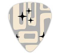 Plettri per chitarra Retro Mid Century Modern Abstract Pattern 12 pezzi Plettri per ukulele inclusi 0,46 mm 0,71 mm 0,96 mm