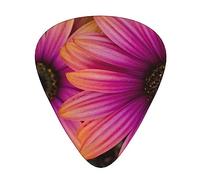 Plettri per chitarra Rosa Arancione Margherita Fiore stampato Ukulele Basso Elettrico Chitarre acustiche Sottile Medio Pesante Confezione da 12 (0,46/0,71/0,96 mm)